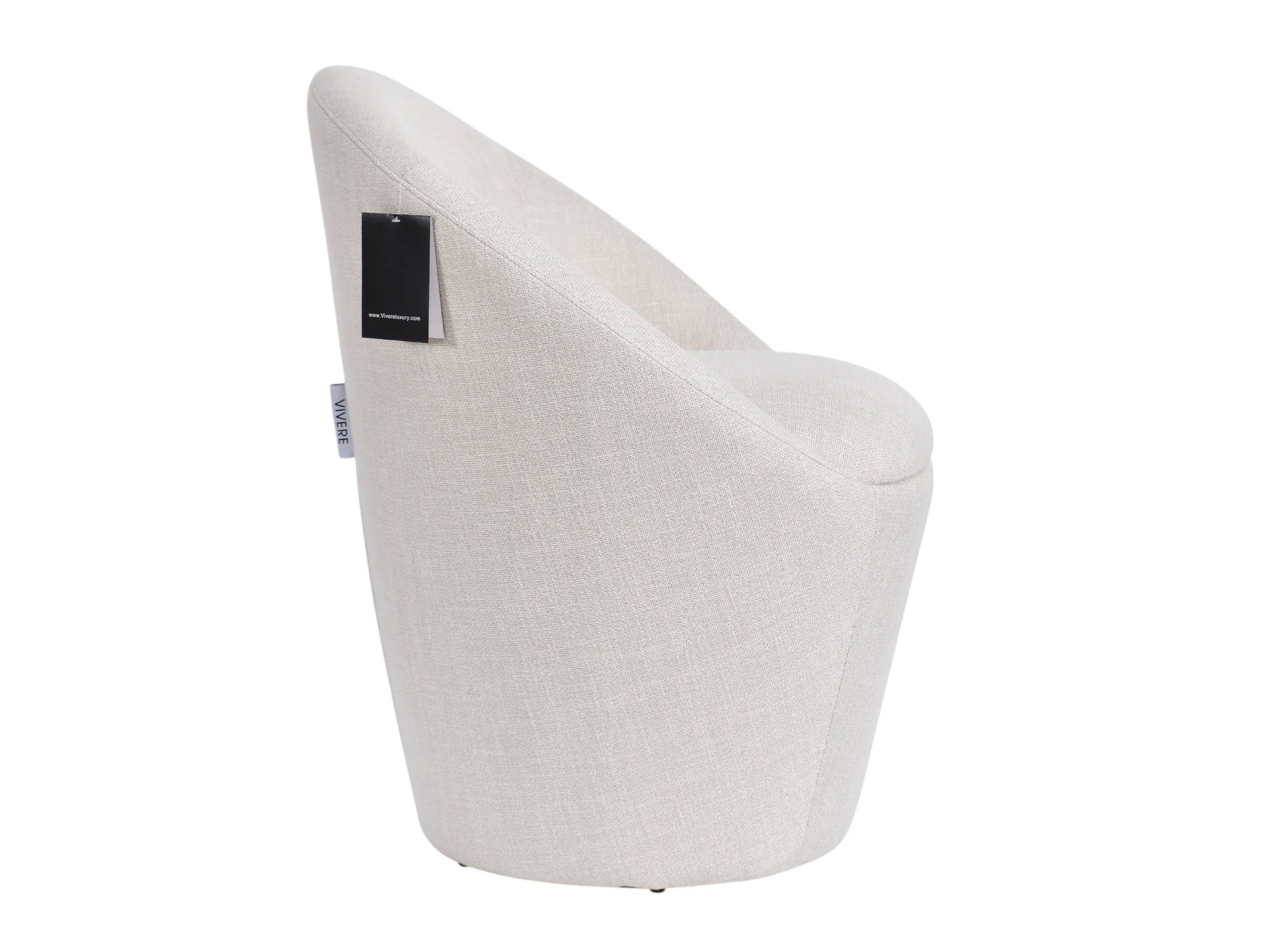 Elara Upholstered Fabric Dining Chair Beige - Image 7