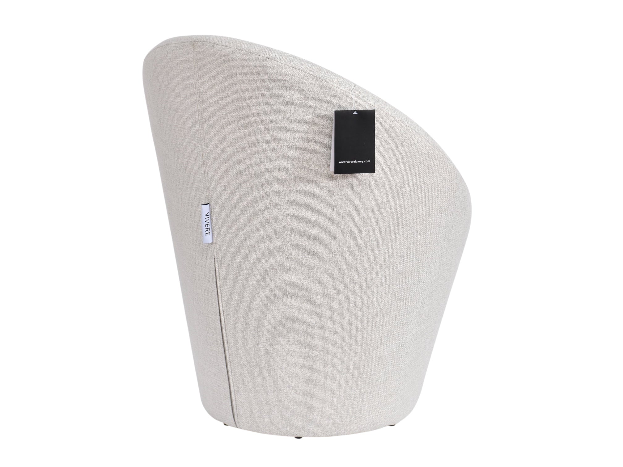 Elara Upholstered Fabric Dining Chair Beige - Image 8