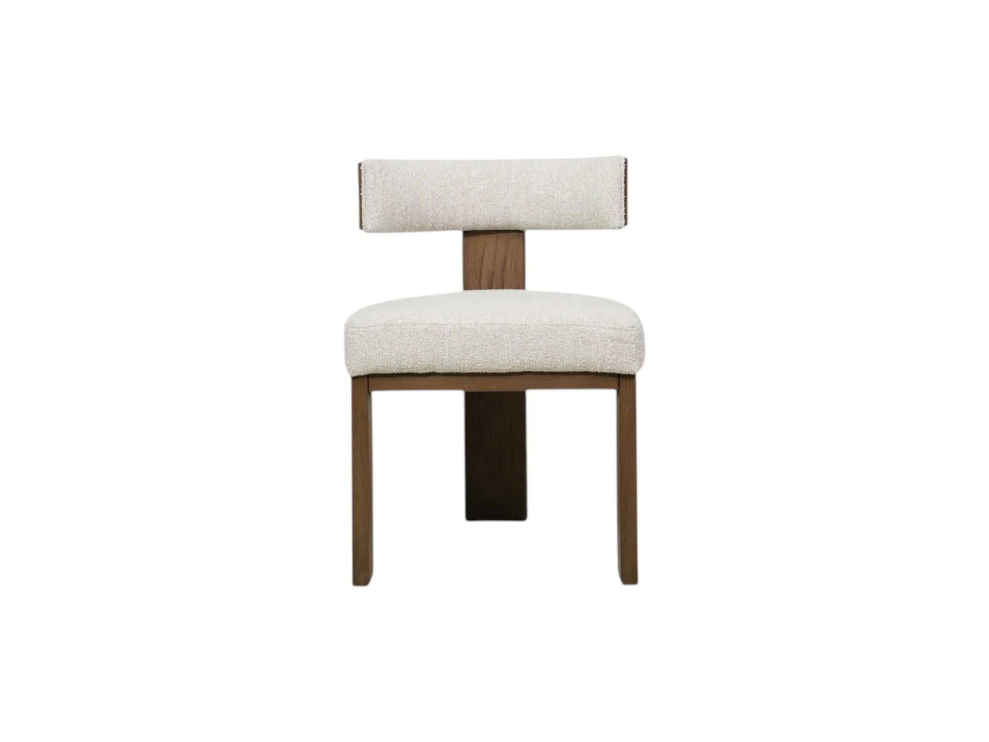 Embrace Sand Upholstered dining chair with walnut base  (Set of 2) - Image 7