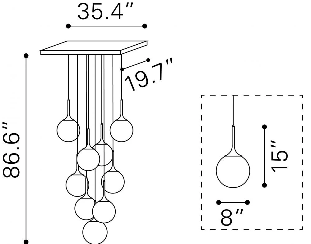 Epsilon White Ceiling Lamp - Image 6