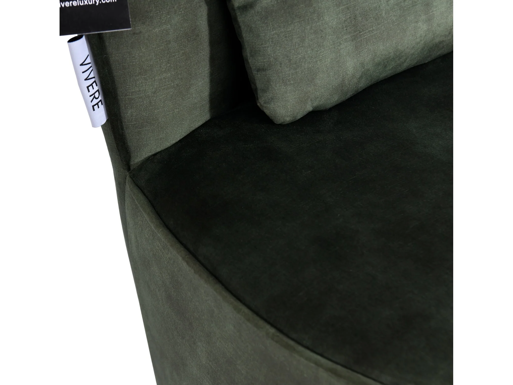 Vita Performance Velvet Swivel Dining Chair Dark Green - Image 11